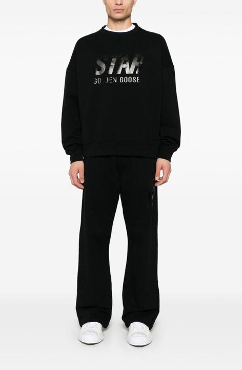 Actual product image Golden Goose cotton crewneck sweatshirt color black (M)