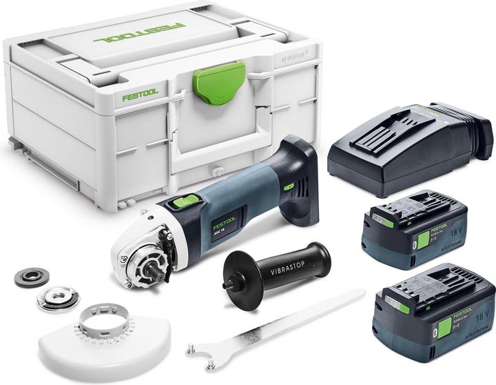 Festool Accu haakse slijper AGC 18-125 5.0 EBI-Plus (125 mm)