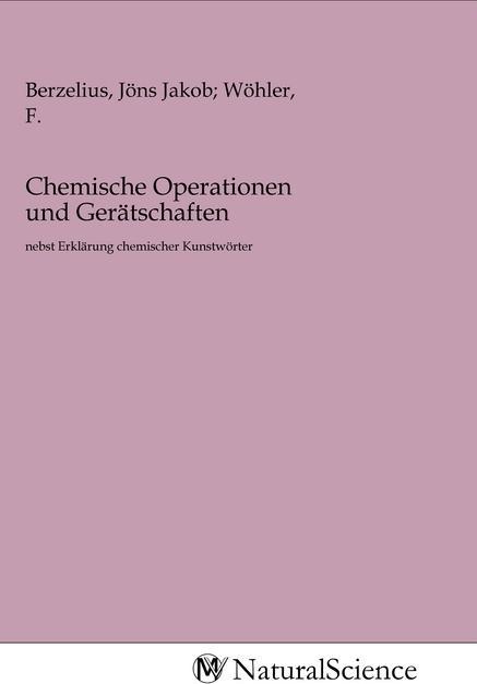 Produktbild MV-NaturalScience Chemische Operationen und Gerätschaften (Jöns J. Berzelius, 2020)