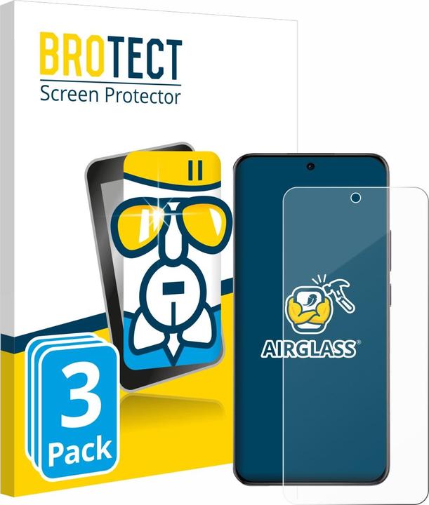 Produktbild BROTECT Schutzglas Schutzfolie Glas Folie Displayschutz klar (3 Stück, Realme 12 Pro+)