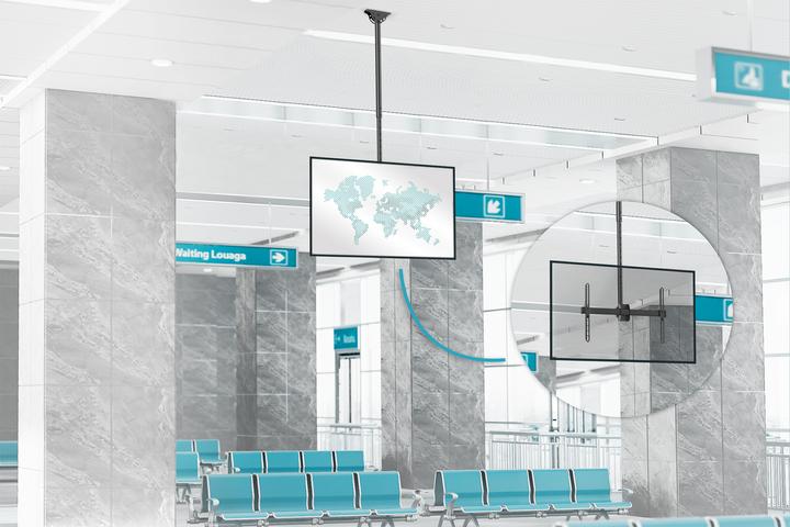 Produktbild Digitus Universal TV-Deckenhalterung mit Teleskop-Höhenverstellung (Decke, 70", 50 kg)
