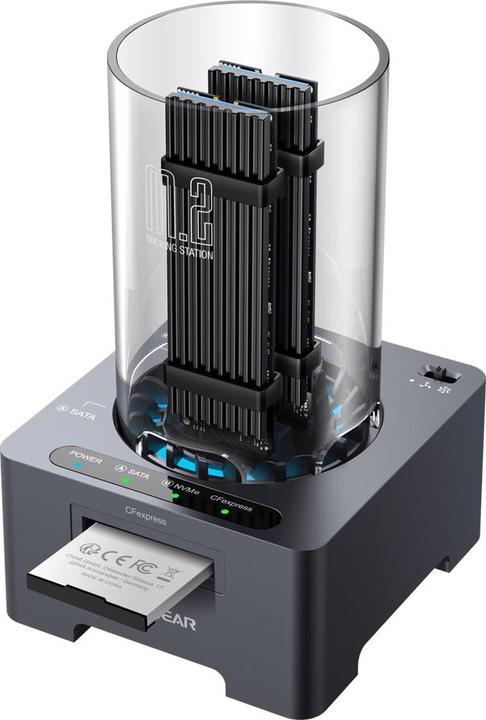 Graugear Docking + Kartenleser für 1x M.2 NVMe, 1x M.2 NGFF, 1x CF-Express