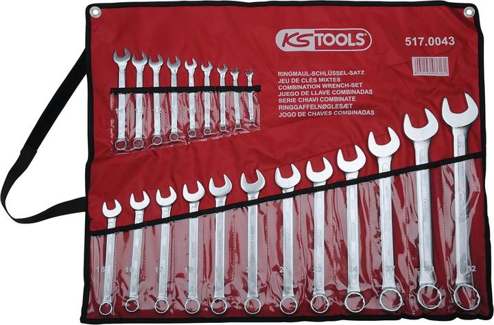 Produktbild KS Tools Ringmaulschlüssel-Satz. abgewinkelt. 21-tlg. 517.0 (32 mm, 19 mm, 6 mm, 12 mm, 24 mm, 14 mm, 22 mm, 16 mm, 23 mm, 10  mm, 21 mm, 18 mm, 27 mm, 7 mm, 31 mm, 17 mm, 11 mm, 15 mm, 26 mm, 30 mm, 8 mm, 28 mm, 9 mm, 29 mm, 13 mm, 20 mm, 25 mm)