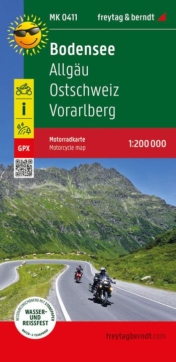 Produktbild Bodensee, Motorradkarte 1:200.000, frey