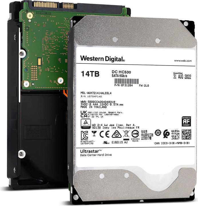 Productafbeelding WD Ultrastar DC HC530 (14 TB, 3.5", CMR)