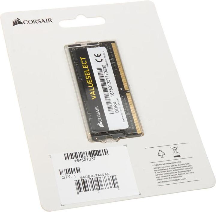 Image du produit Corsair sélectionner une valeur (1 x 8GB, 2133 MHz, RAM DDR4, SO-DIMM)