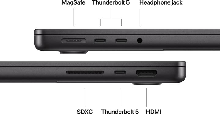 Productafbeelding Apple MacBook Pro 14 - 2024 (14.20", M4 Max, 64 GB, 1000 GB, NL)