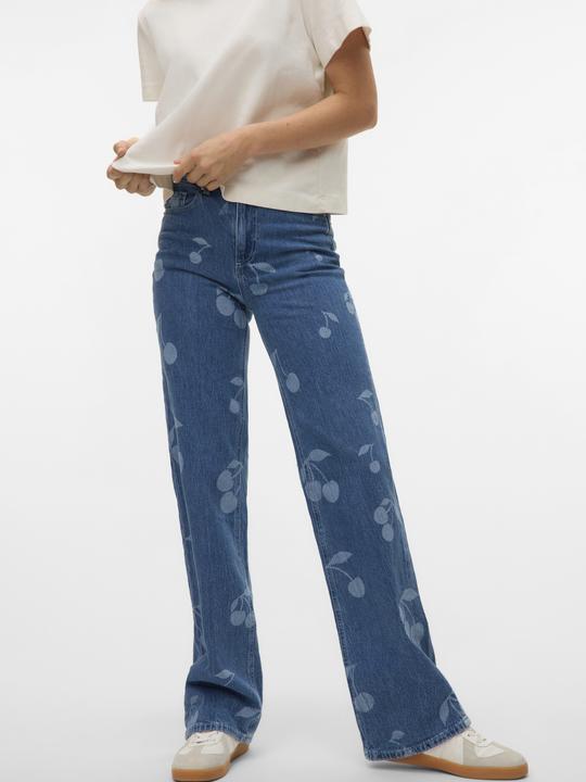 Actual product image Vero Moda VMTESSA Hohe Taille Weiter Beinschnitt Jeans Weit geschnitten (W28/L32)