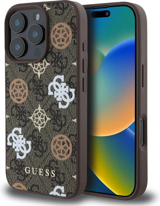 Immagine prodotto Guess Custodia rigida in PU 4G Design con Peonia (Apple iPhone 16 Pro Max)