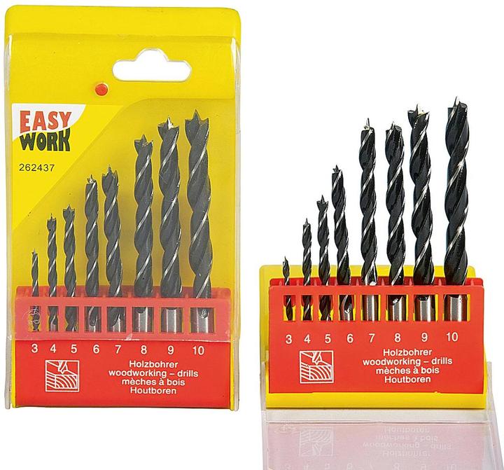 Productafbeelding Easy Work Houtboorset 3 - 10 mm (6 mm, 10 mm, 7 mm, 3 mm, 5 mm, 8 mm, 9 mm, 4 mm)