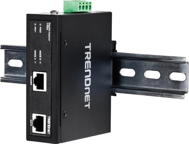Produktbild Trendnet TI-IG30 PoE+ Injector Industrial Gigabit (802.3at (PoE+), 30 W)