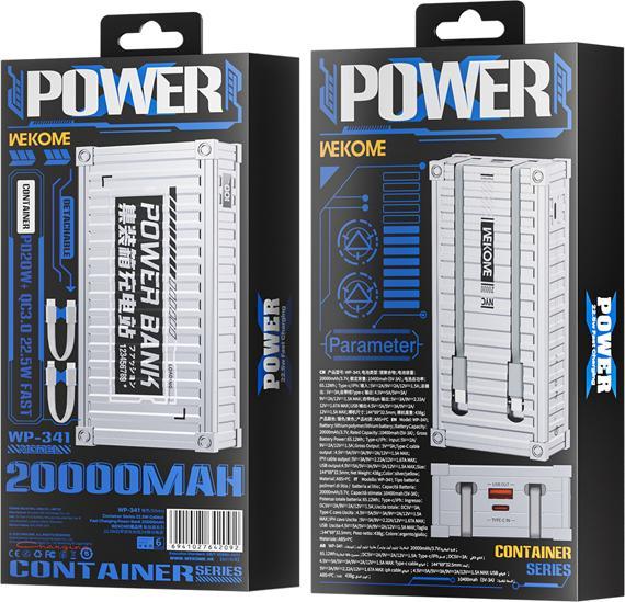 Actual product image Wekome Power bank Super CHarging (20000 mAh)