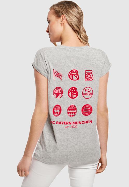 Actual product image FC Bayern München Ladies Logo Red History Extended Shoulder Tee - 116453 (XL)