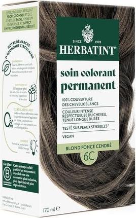 Image du produit Herbatint Permanent Hair Color Treatment 6C Dark Ash Blonde 170ml (6C Blond cendré foncé)