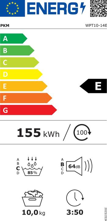 Energy Label PKM Wärmepumpentrockner WPT10-14A++ 10kg wh A++ (Speditionsversand) (10 kg, Changeable)