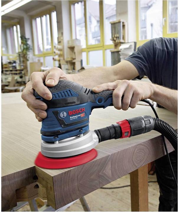 Actual product image Bosch Professional Random orbital sander GEX 40-150 with 1 x M480 sanding sheet and L-BOXX (Eccentric grinder, 400 W)
