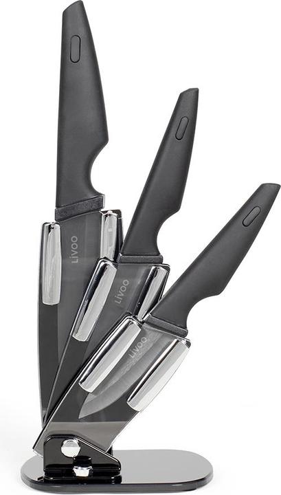 Image du produit Livoo Bloc 3 couteaux céramique avec support