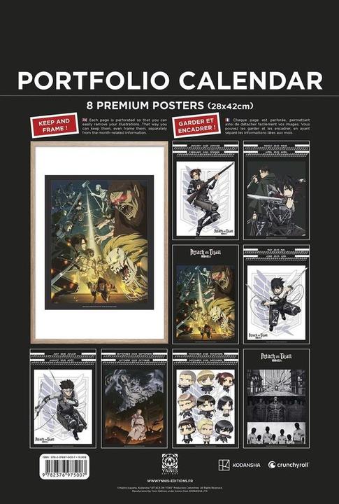 Image du produit PIKA Attaque sur Titan : calendrier portfolio 2025 : 8 posters premium (Français)
