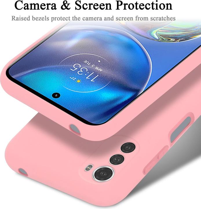 Actual product image Cadorabo TPU Liquid Silicone Case Cover for Motorola MOTO E32 4G / E32S (Motorola Moto E32s)