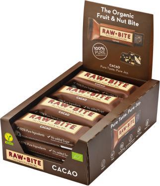 Actual product image Raw Bite Organic Raw Food Cocoa Bar 12 x 50 g (700 g)