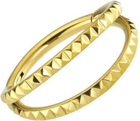 Bijouteria Ohrpiercing (PVD Beschichtung (goldfarben), Chirurgenstahl 316L)