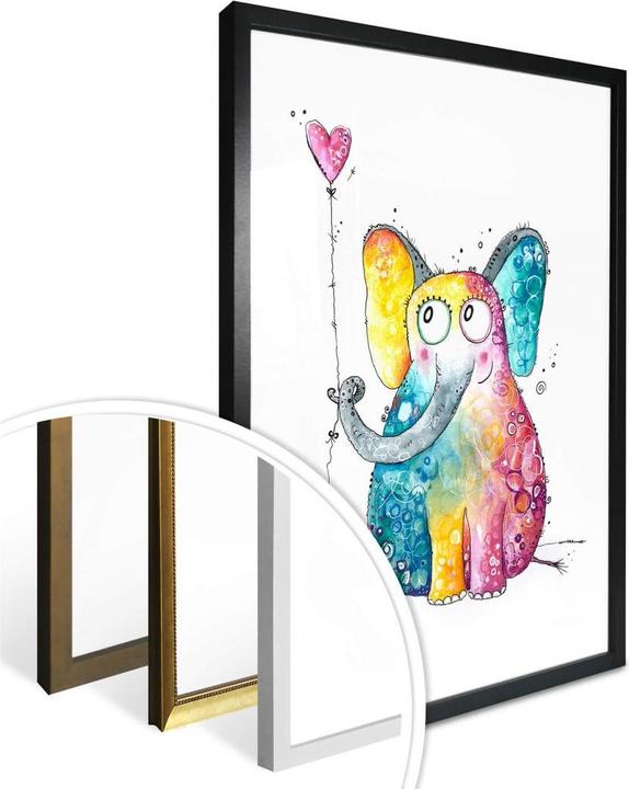 Produktbild Trenddeko Hagenmeyer - Elefant mit Herz (24 x 30 cm)