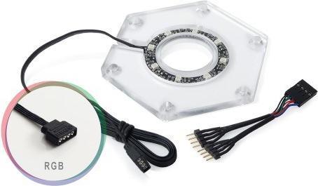 Actual product image Bitspower Hexagonal RGB accessory for water tank