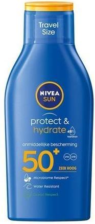 Image du produit NIVEA Lait solaire Protect & Hydrate Travel Size Spf50+ - 100ml (Lait solaire, SPF 50+, 100 ml)