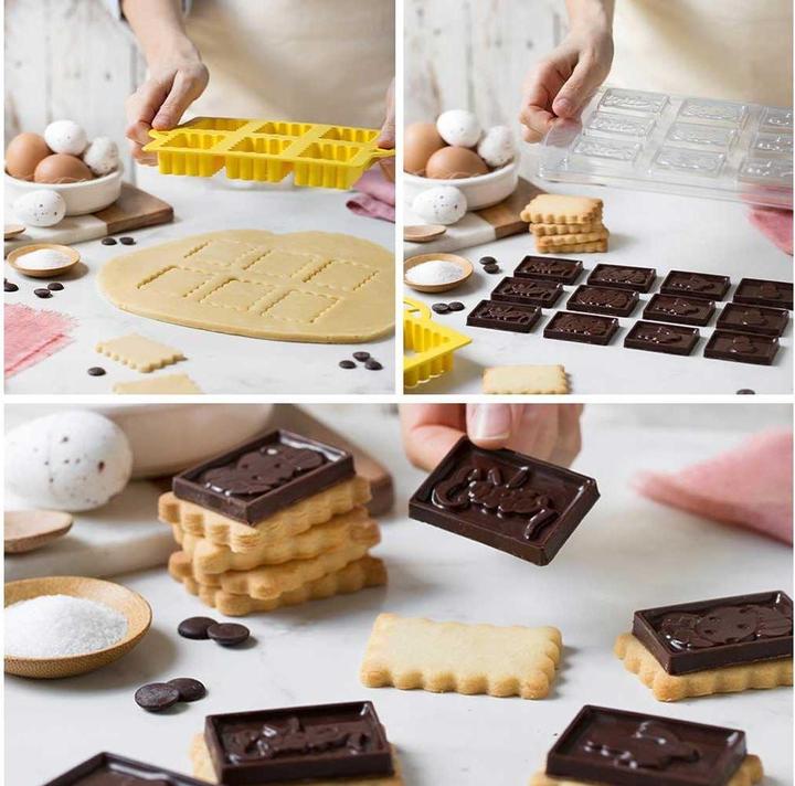 Immagine prodotto Decora Set di tagliabiscotti al cioccolato a forma di Pasqua + stampo a rilievo