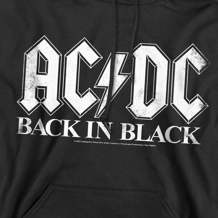Immagine prodotto AC/DC Back In Black Felpa con Cappuccio Uomo (L)