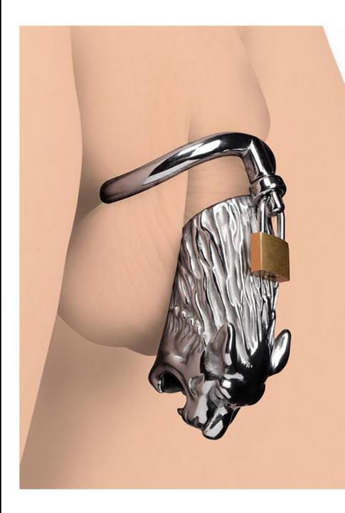 Actual product image Master Series Tiger King Cock Cage With Lock