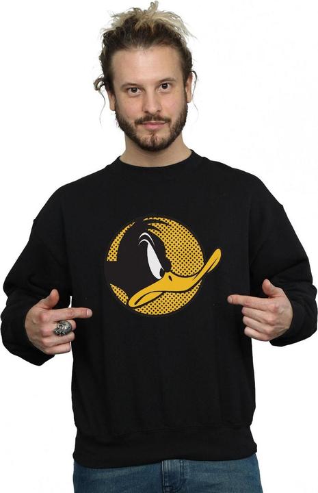 Actual product image Looney Tunes Mens Daffy Duck Dotted Profile Sweatshirt (M)