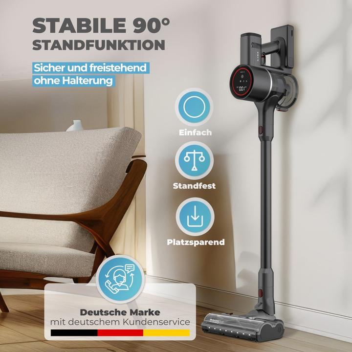 Actual product image KLAMER Akku-Staubsauger, 500 Watt Kabelloser Staubsauger, Flexibler Akku Handstaubsauger mit ve…