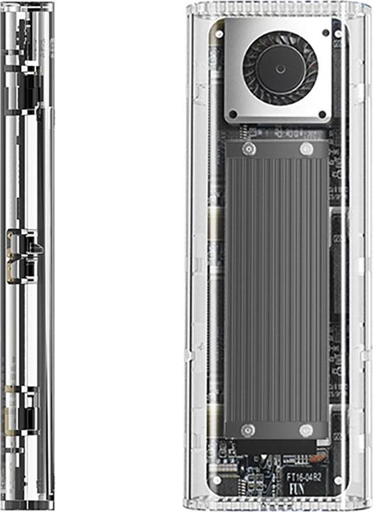 Productafbeelding Orico TCM2-G20 M.2 NVME USB-C 3.2 20Gb/s harde schijf - Zilver/Transparant (M.2)