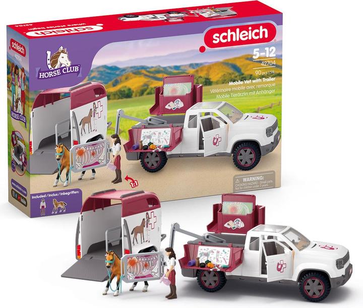 Produktbild Schleich Mobile Tierärztin mit Anhänger