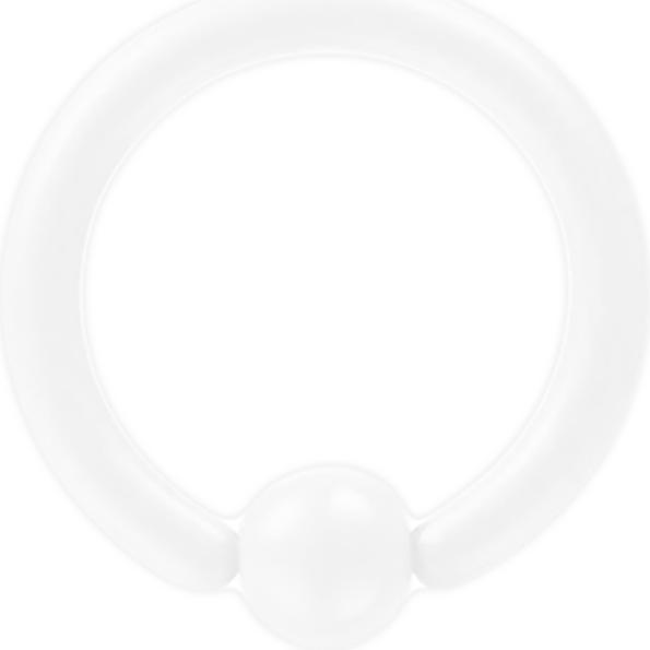 Star Piercing Ball Closure Ring Pure White (ohne Messing, Chirurgenstahl 316L)