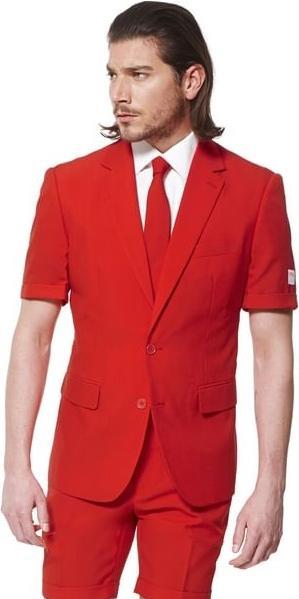 Actual product image OppoSuits Red Devil - Mannen Zomer Kostuum - Rood - Feest - Maat 58 (58)