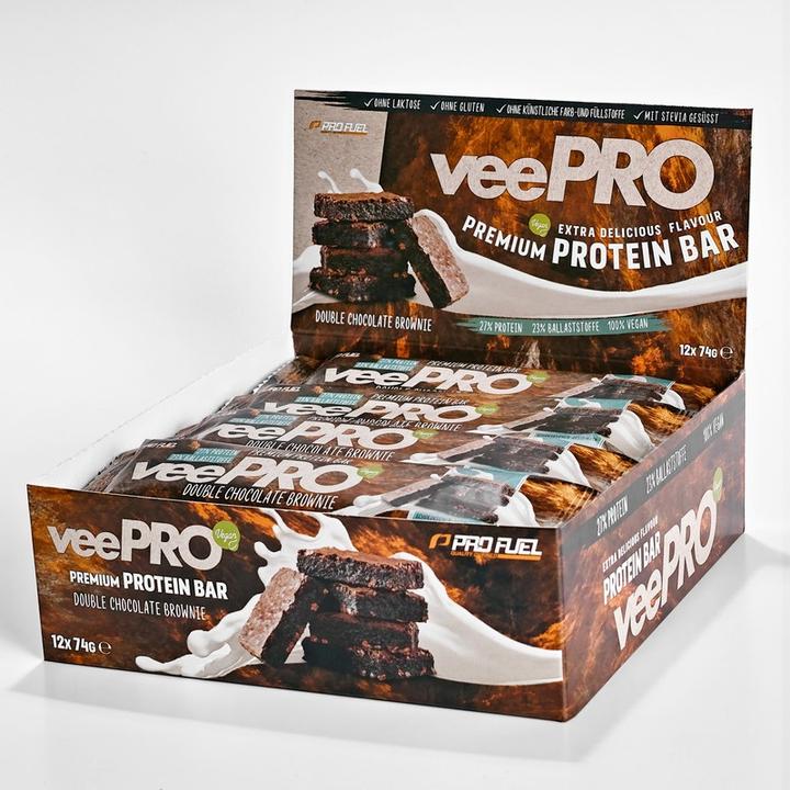 Produktbild ProFuel veePro Proteinriegel (12 x 74g) (Double Brownie, 1 Stk., 888 g)