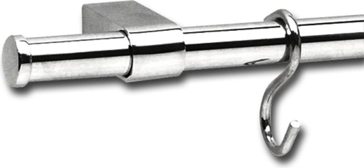 Produktbild Grimme Kesseböhmer Relingrohr Set mit 5 Stück S-Haken, L 1196 mm Stahl Edelstahl-Effekt (1 Stk.)