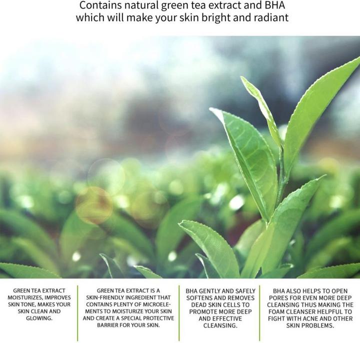 Immagine prodotto JKosmec All Bright Tè verde e BHA Detergente in schiuma (180 ml)