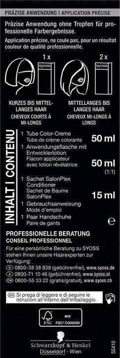 Nährwerte und Zutaten Syoss Permanente Coloration (Mittelbraun)