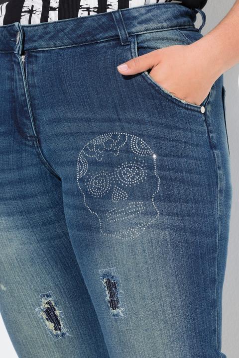 Produktbild Angel of Style Jeans Paula, Straight Fit, Totenkopf, Destroys (48)