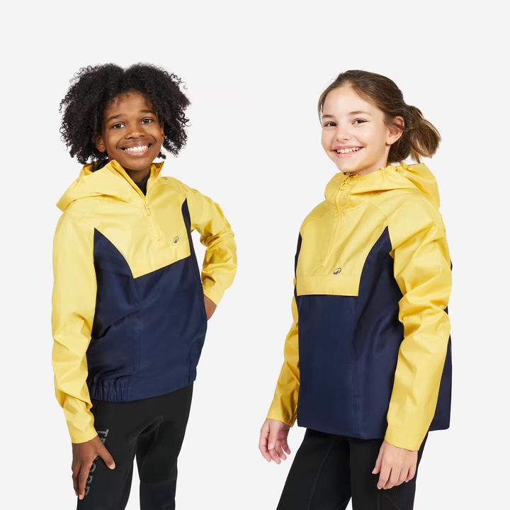 Tribord Spraytop Segeln/Kajak Kinder winddicht - Sailing 100 gelb/marineblau