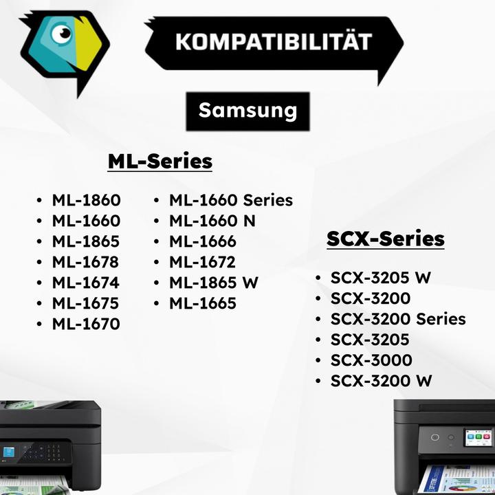 Produktbild Inkadoo Toner sparset kompatibel zu Samsung MLT-D 1042 S/ELS / 1042S enthält 2x Tonerkartusche Schw... (BK)