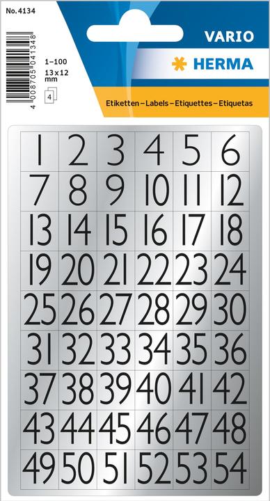 Actual product image HERMA Numbers Labels