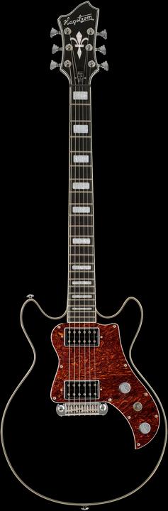 Actual product image Hagstrom E-Gitarre, Megin, Black Gloss (Electric guitar)