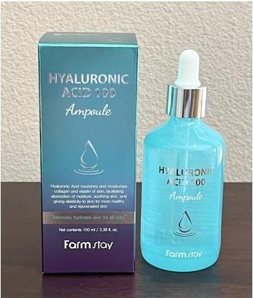 Immagine prodotto Farm Stay Nuovo Acido Ialuronico 100 Fiale Idratazione Intensa della Pelle Skincare Coreano (100 ml)