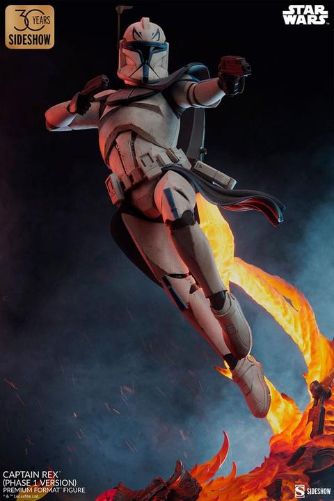 Actual product image Sideshow Star Wars Premium Format Figure Captain Rex (Phase 1 Version) Exclusive 68 cm