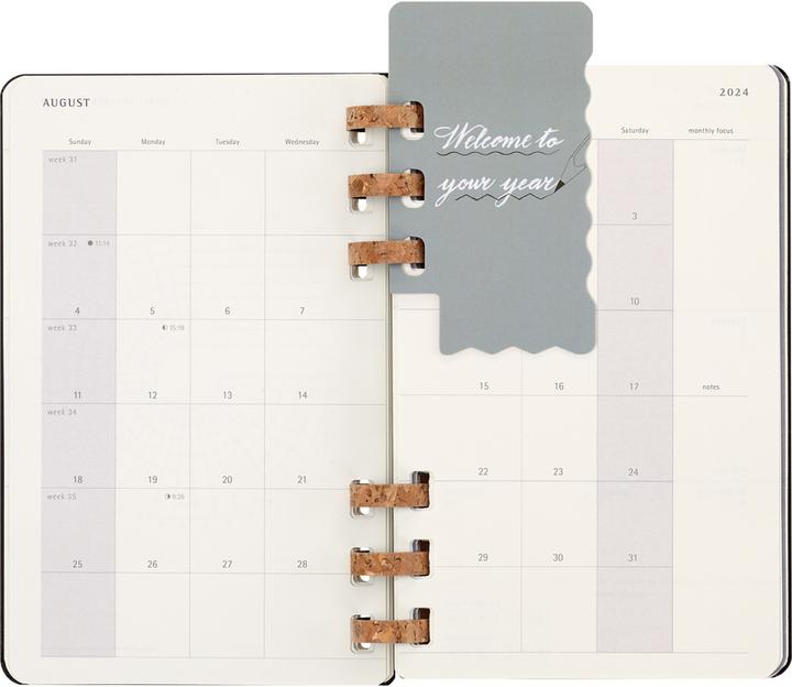 Produktbild Moleskine 12 Monats Life Kalender mit Spiralbindung 2024, Large/A5, Wochen-Monatskalender, Fester (19 x 21 cm, Englisch)