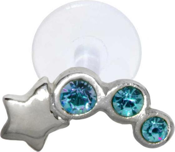 Bijouteria Ohrpiercing (Bioplast, Kristall, Silber 925)